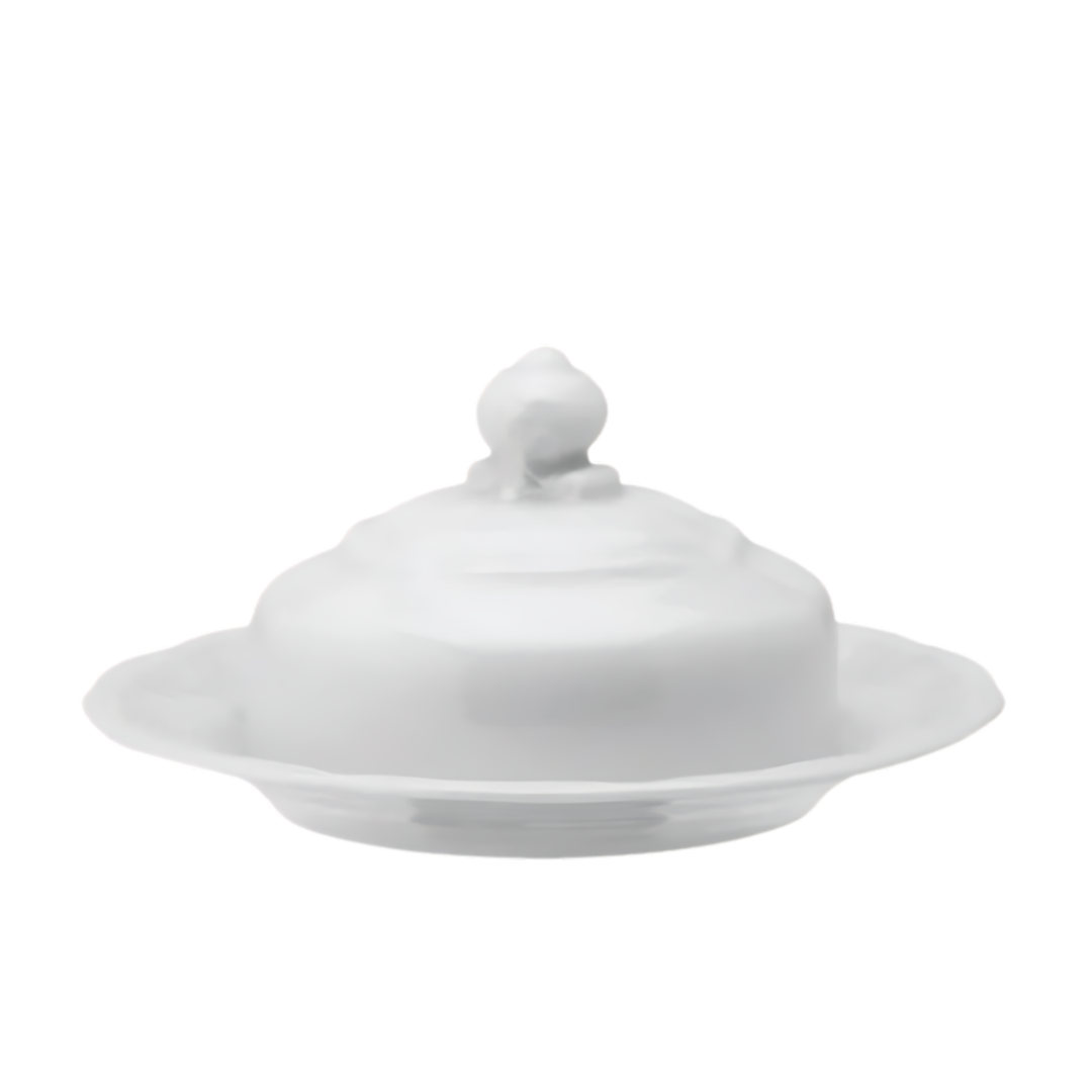 Manteigueira de Porcelana Schmidt Pomerode 1ª Linha Branco