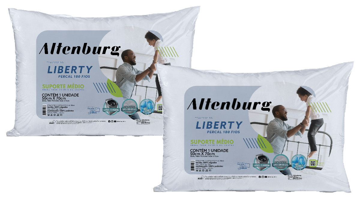 Conjunto 2 Travesseiro Altenburg Liberty 180 Fios 50x70cm