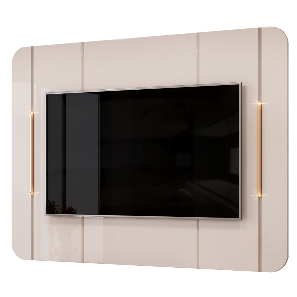 Painel Suspenso Adele 180cm DJ Móveis 100% MDF com Led Off White