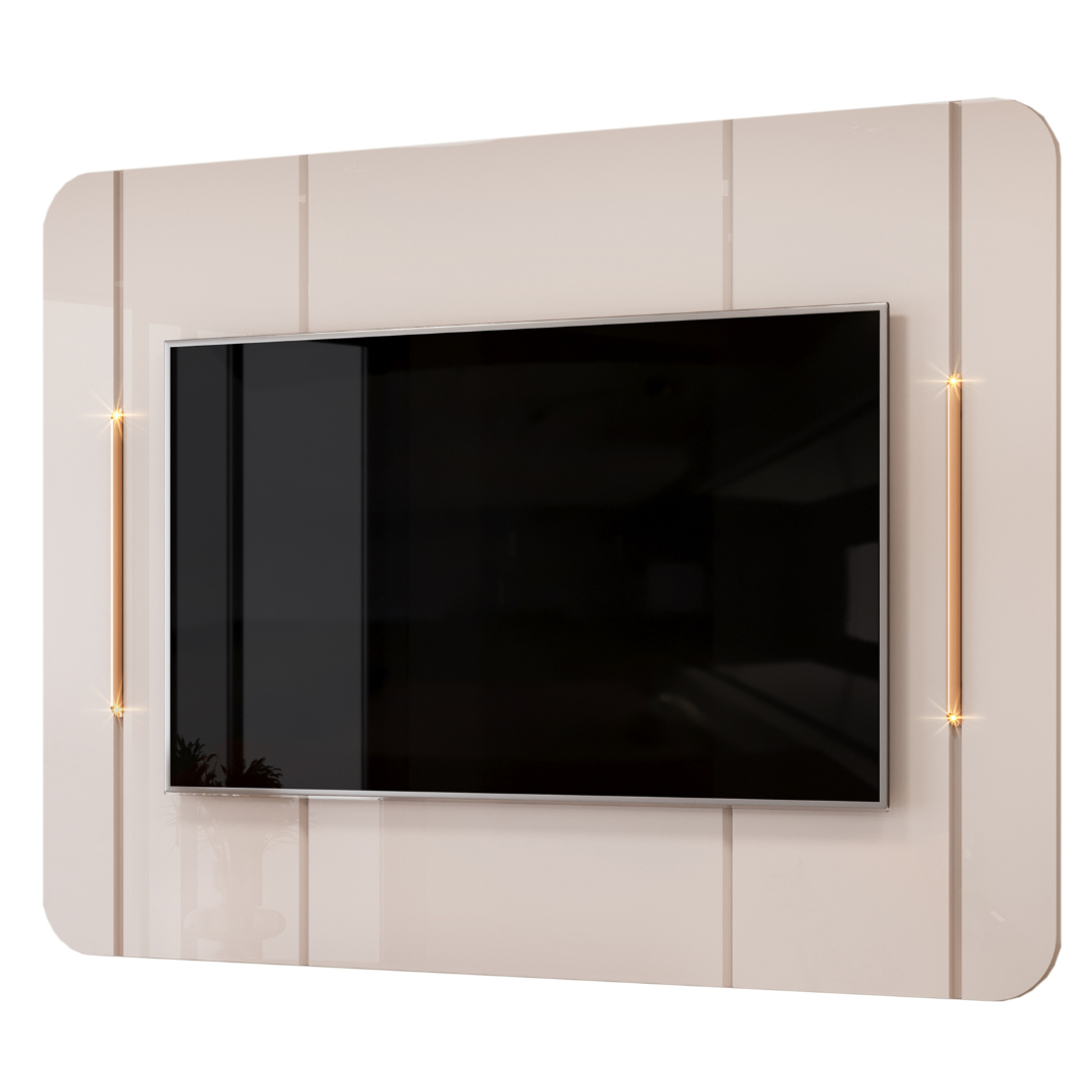 Painel Suspenso Adele 180cm DJ Móveis 100% MDF com Led Off White