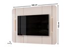 Painel Suspenso Adele 180cm DJ Móveis 100% MDF com Led Off White