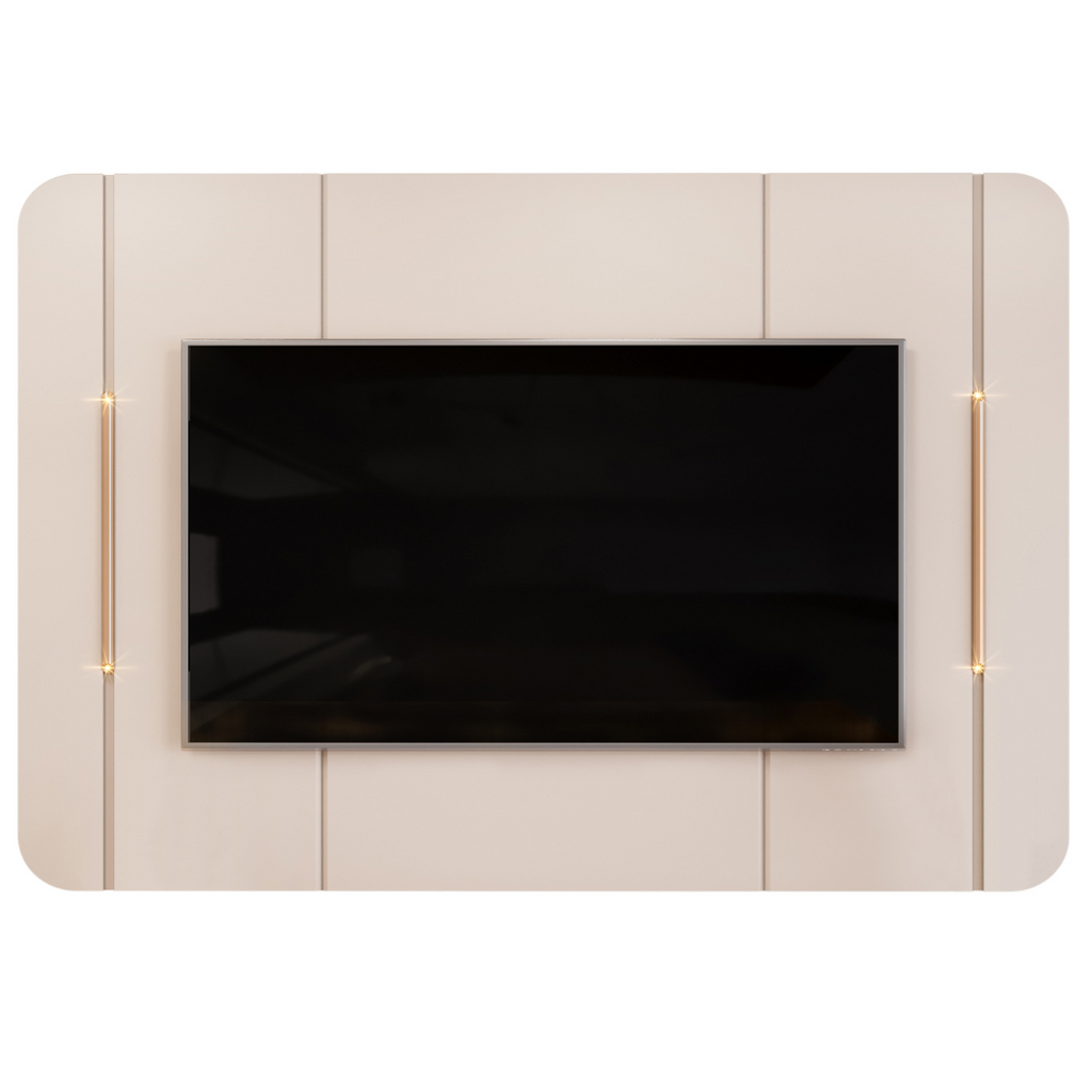 Painel Suspenso Adele 180cm DJ Móveis 100% MDF com Led Off White