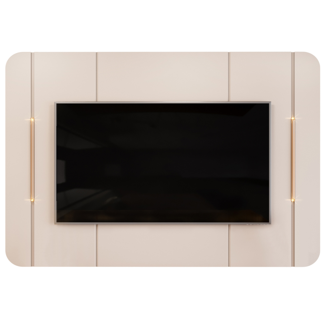Painel Suspenso Adele 180cm DJ Móveis 100% MDF com Led Off White