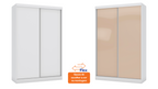 Roupeiro N571 Kappesberg 143cm 2 Portas Flex Branco e Macadâmia