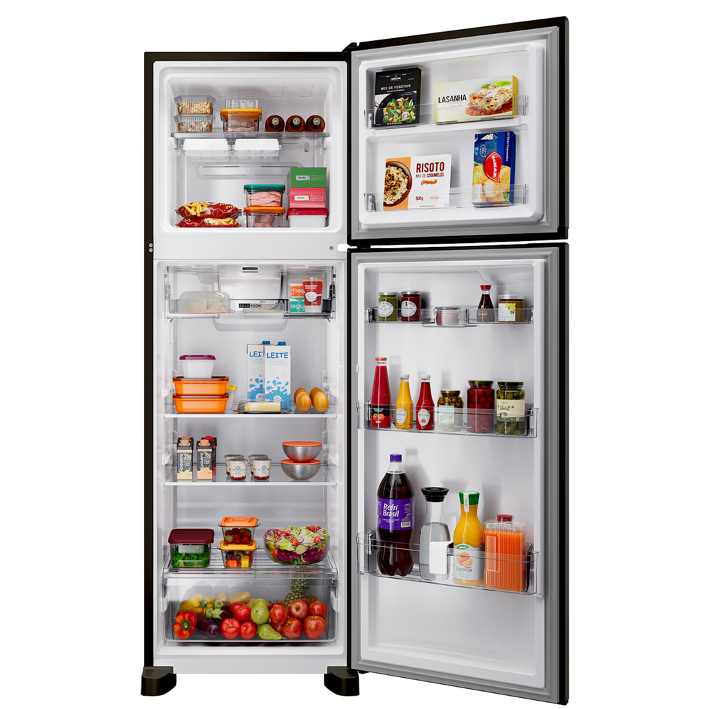 Refrigerador Brastemp 415L BRM52ME Duplex Xpert Inverter Black Inox 220V
