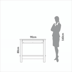 Aparador F55 Dalla Costa 90cm 1 Gaveta 100% MDF Freijó