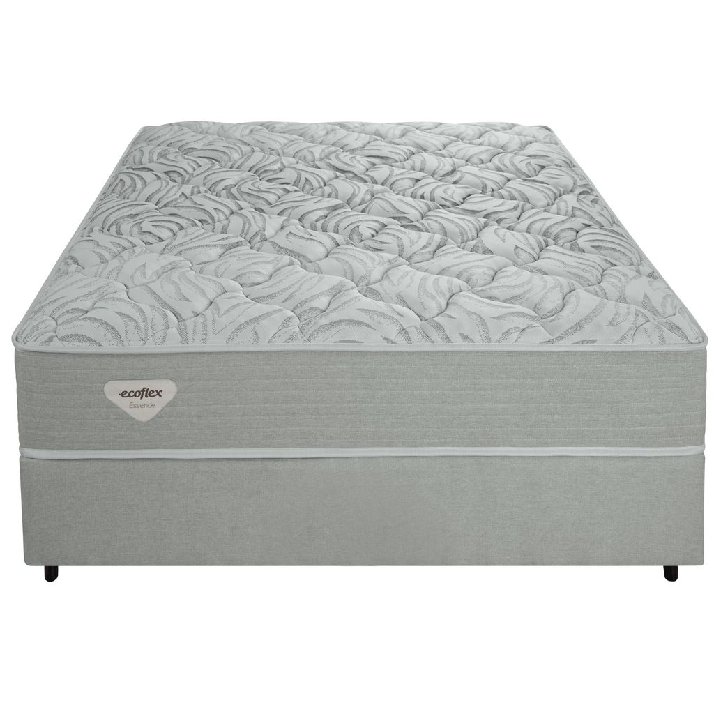Conjunto Cama Box Luno Casal Ecoflex 138x888x61cm Molas Ensacadas PWS Prata