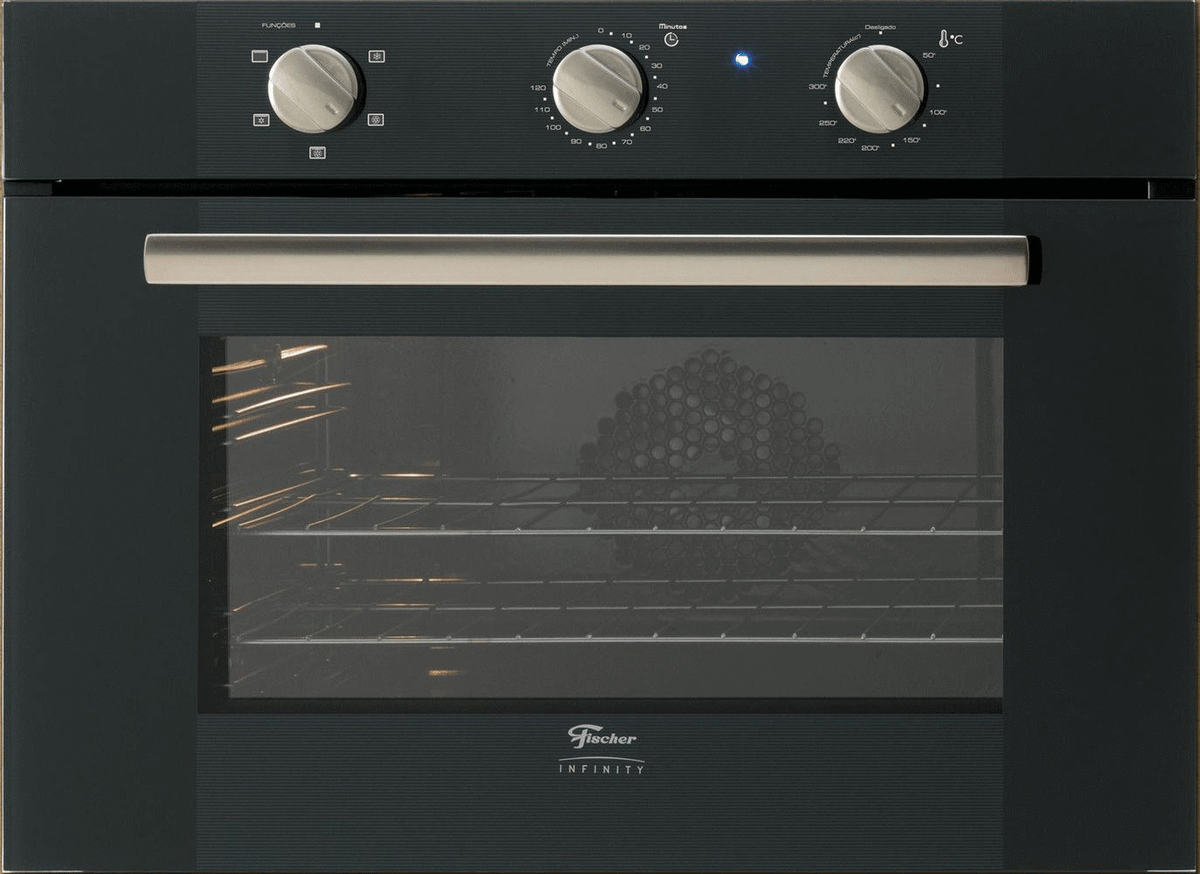Kit Fischer Infinity de Embutir Forno Elétrico 50 Litros +Micro-ondas 25 Litros Preto 220V