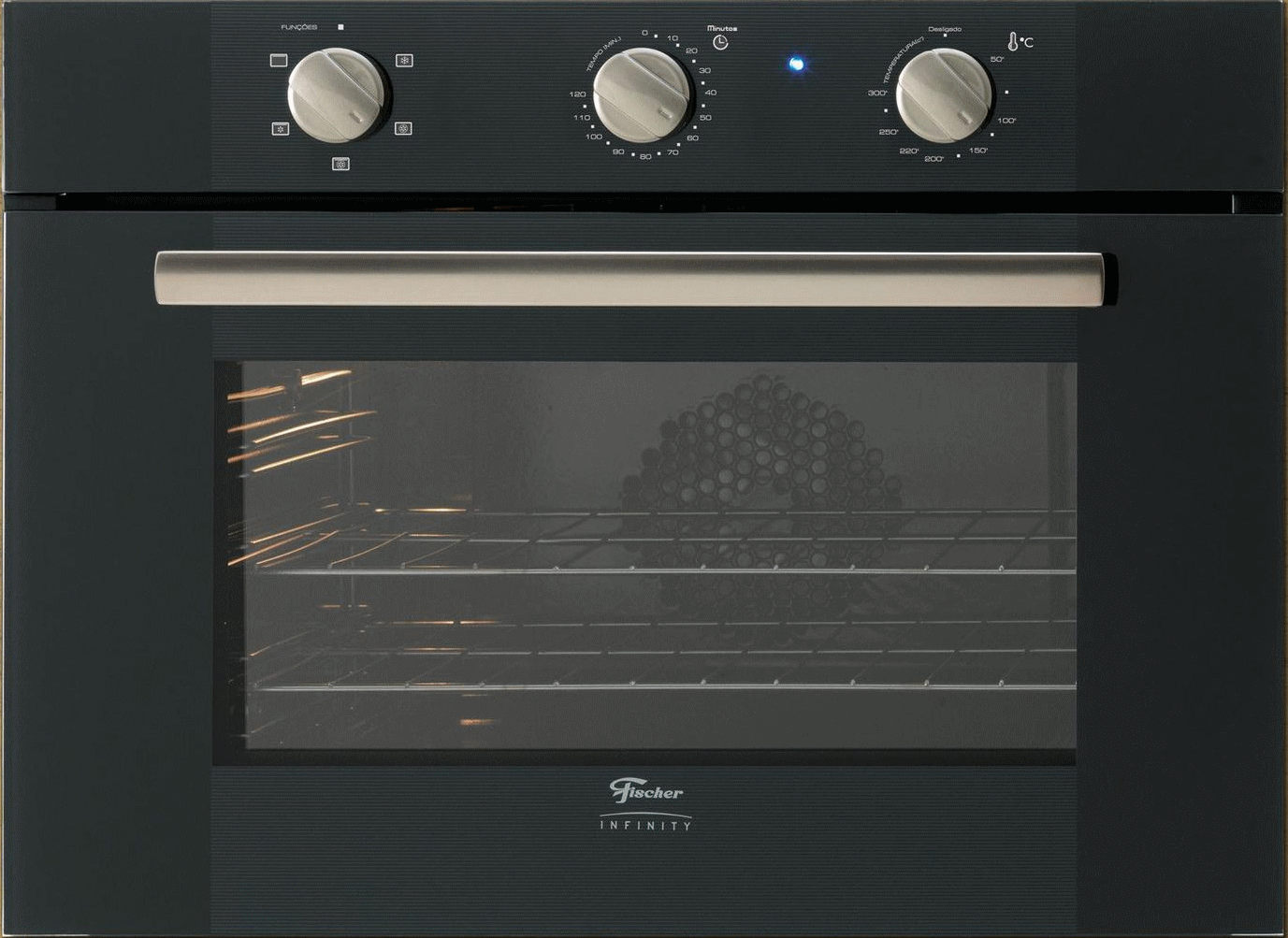 Kit Fischer Infinity de Embutir Forno Elétrico 50 Litros +Micro-ondas 25 Litros Preto 220V