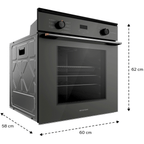 Kit Brastemp de Embutir Forno Elétrico 84L+Micro-ondas 32L Cinza e Preto 220V