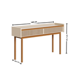 Aparador Dune 140cm Imcal Tampo Bandeja 2 Gavetas Off White