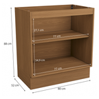 Balcão Kappesberg Ciela 80cm 2 Portas Canela