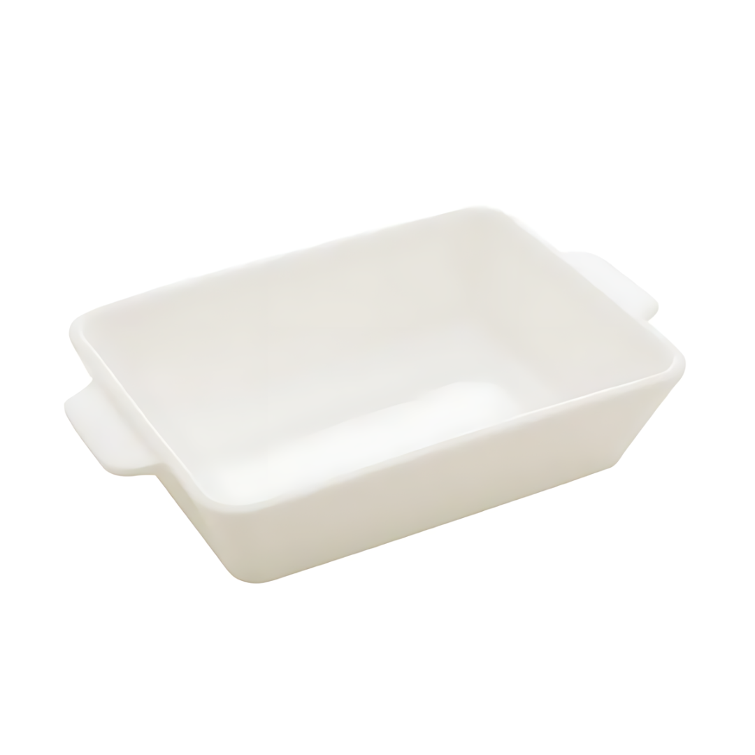 Refratário de Porcelana Coliseu Basic com Alça Branco