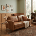 Sofá Munique 208cm Maggiore 2 Assentos Courissimo Marrom