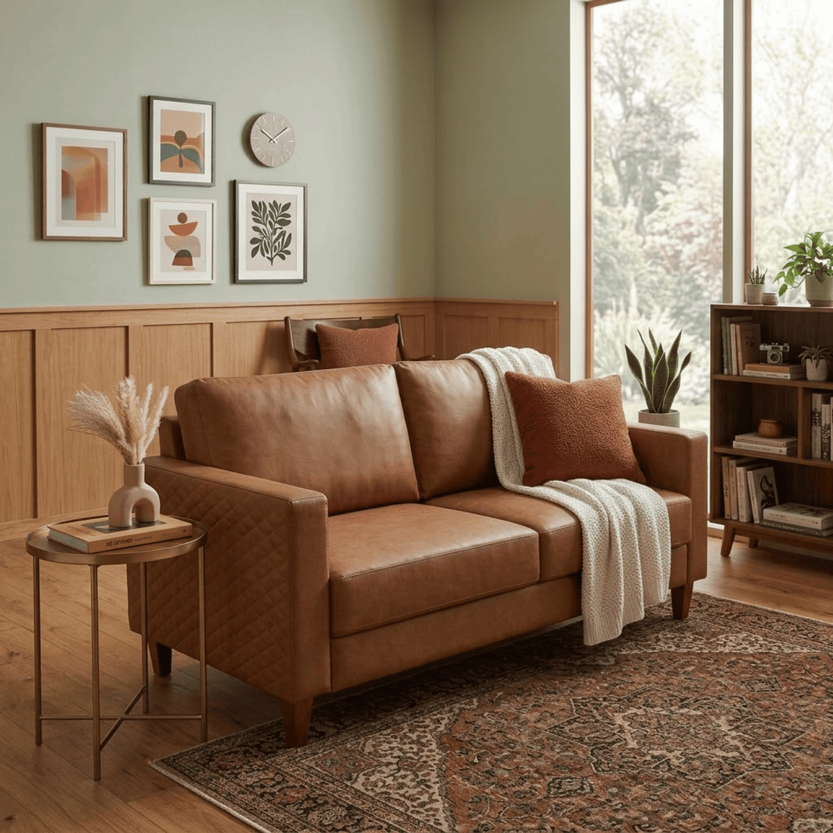 Sofá Munique 208cm Maggiore 2 Assentos Courissimo Marrom