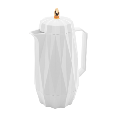 Garrafa Térmica Lyor  Diamond 1L Branco