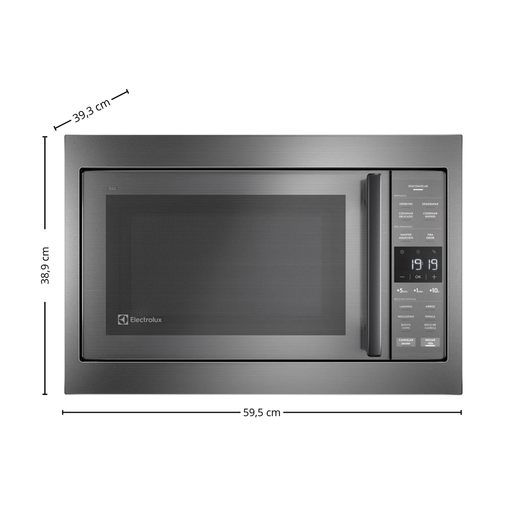 Kit Electrolux de Embutir Forno a Gás 80L Experience OE8GF+Micro-ondas 34L ME3BC 220V