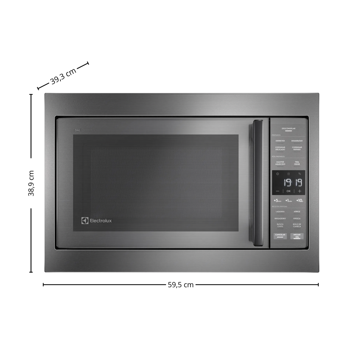 Kit Electrolux de Embutir Forno a Gás 80L Experience OE8GF+Micro-ondas 34L ME3BC 220V