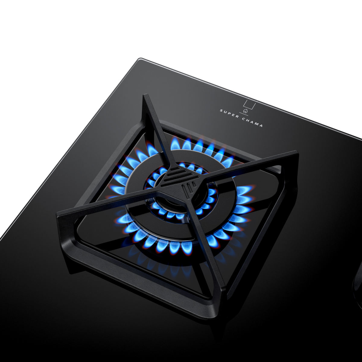 Cooktop à Gás Brastemp 5 Bocas BDS85AE Grades em Ferro Fundido Vidro Preto Bivolt