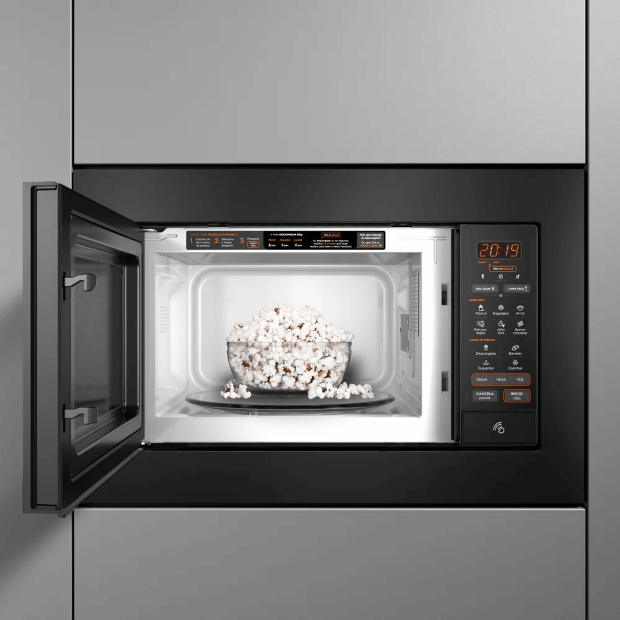 Kit Forno de Embutir Elétrico Electrolux 80L OE8EL + Micro-ondas de Embutir Continental 27L MC2EP 220V