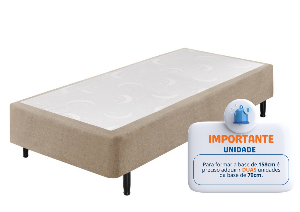 Base Para Colchão Excellence Queen Ecoflex 79x198x25cm Unidade Bege