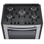 Fogão 5 Bocas Venax de Embutir Gaudi Prisma Vitreo Grades Individuais Inox Bivolt
