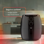 Fritadeira Elétrica Sem Óleo Air Fryer 5L HQ AF5LMP Preto 220V