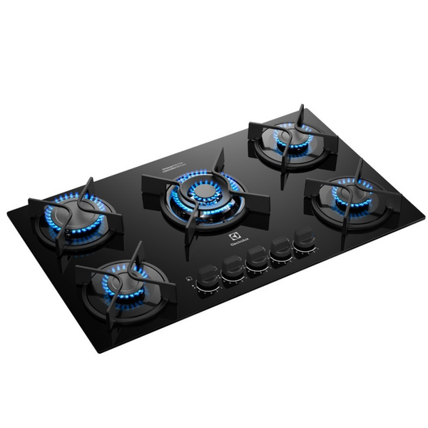 Cooktop a Gás Electrolux 5 Bocas KE5GC Experience Multi Chama Preto Bivolt