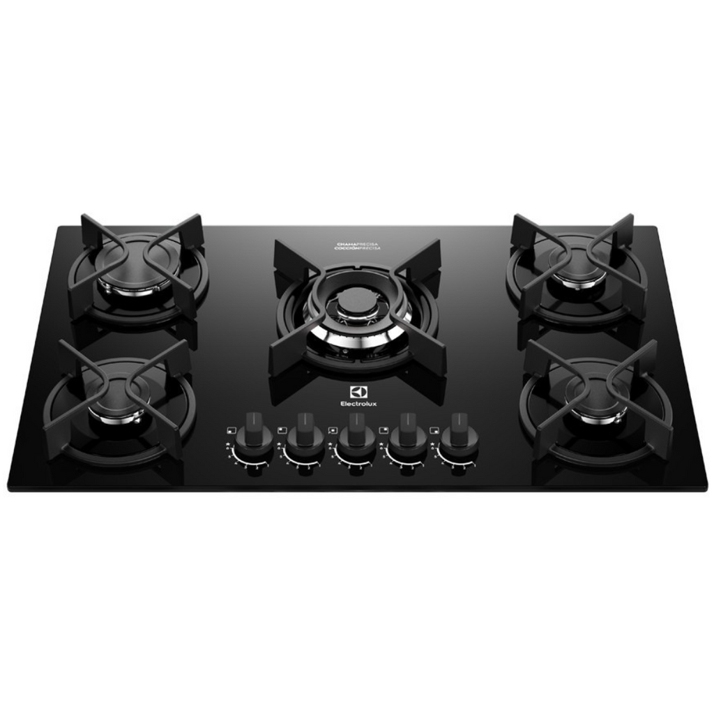 Cooktop a Gás Electrolux 5 Bocas KE5GC Experience Multi Chama Preto Bivolt