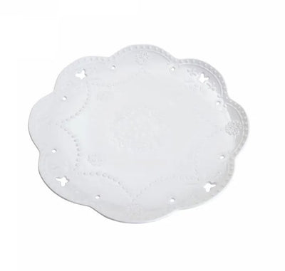 Prato de Porcelana Rojemac Butterfly 32cm  Branco