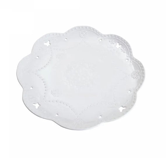 Prato de Porcelana Rojemac Butterfly 32cm  Branco