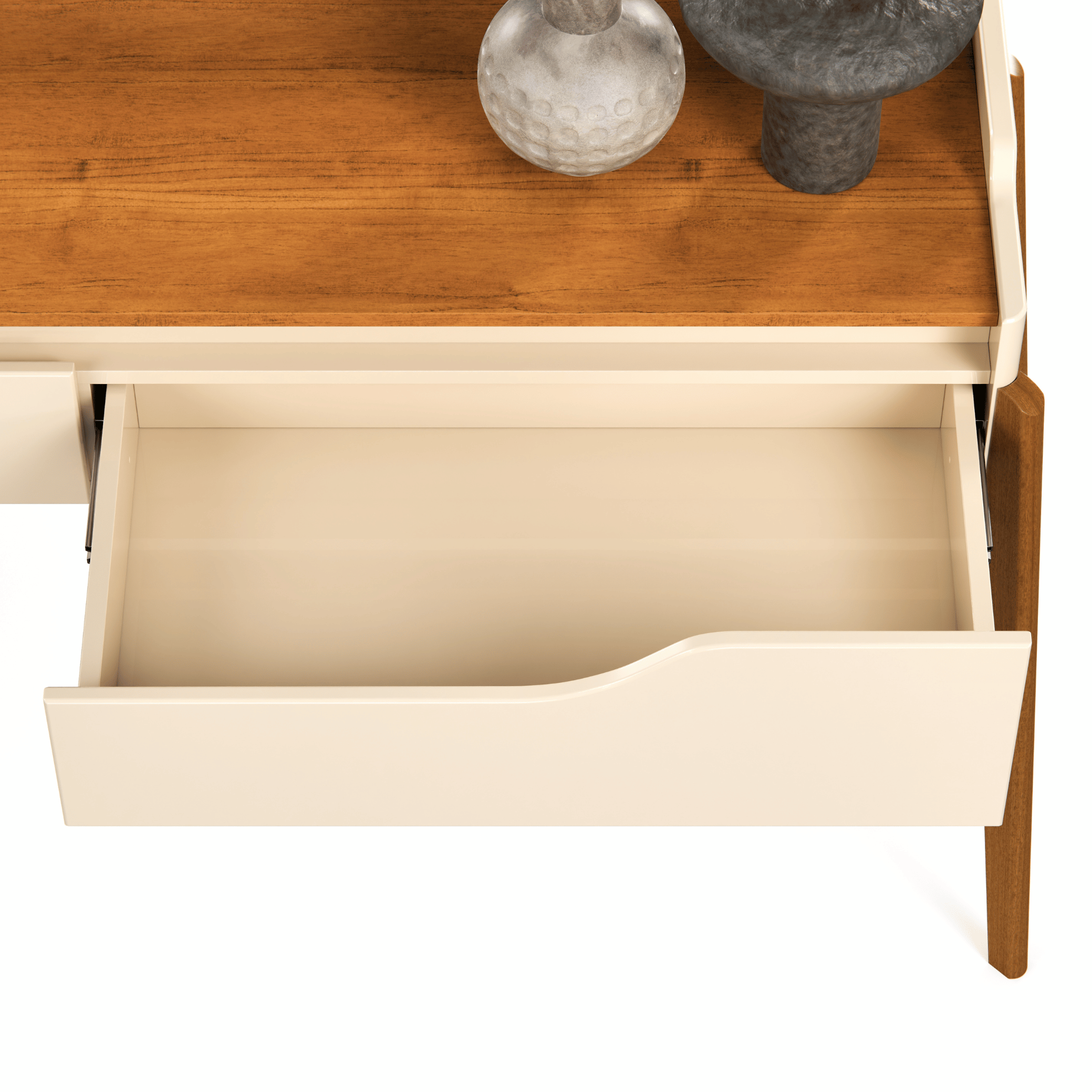 Aparador Studio 140cm Imcal 2 Gavetas Off White e Nature