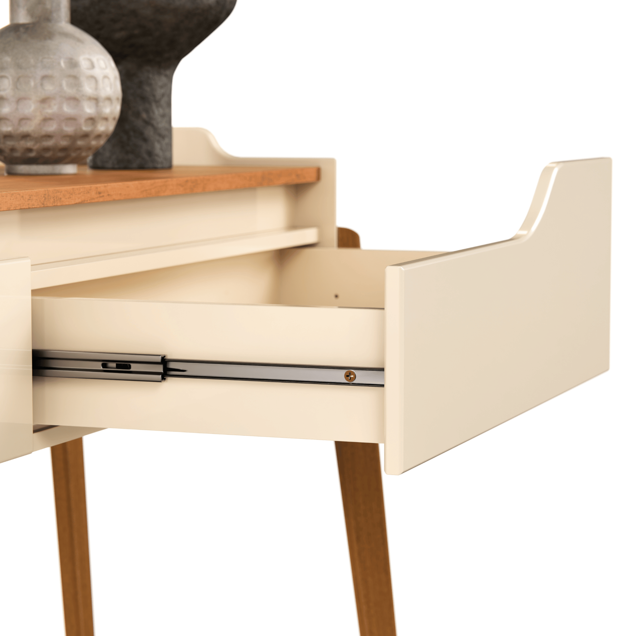 Aparador Studio 140cm Imcal 2 Gavetas Off White e Nature
