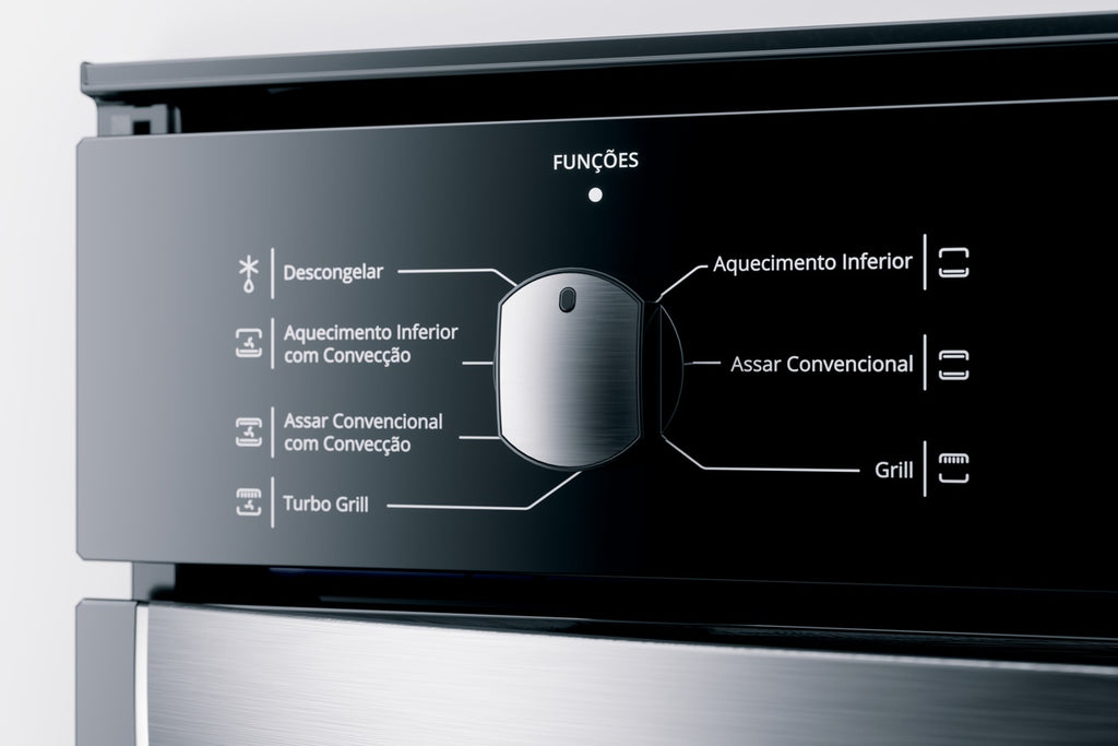 Forno de Embutir Elétrico Brastemp 84L BOC84AR Convecção Grill Timer Touch Inox Espelhado 220V