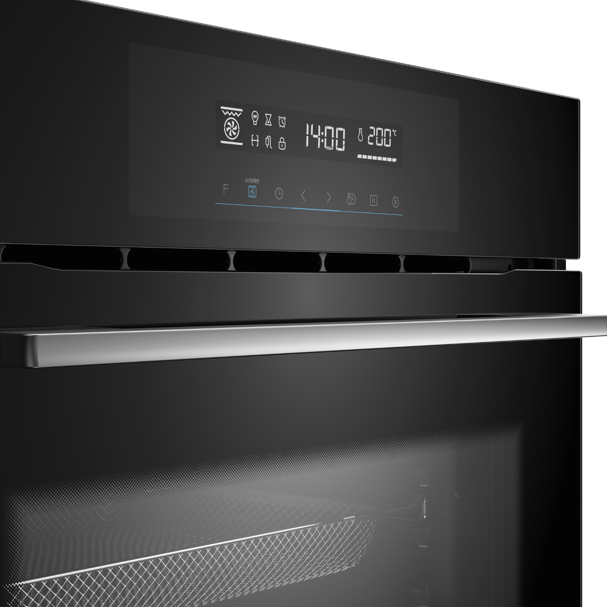 Kit Midea de Embutir Forno Elétrico 80L AirFryer + Micro-ondas 35L 220V