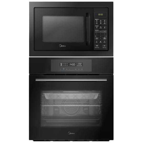 Kit Midea de Embutir Forno Elétrico 80L AirFryer + Micro-ondas 35L 220V
