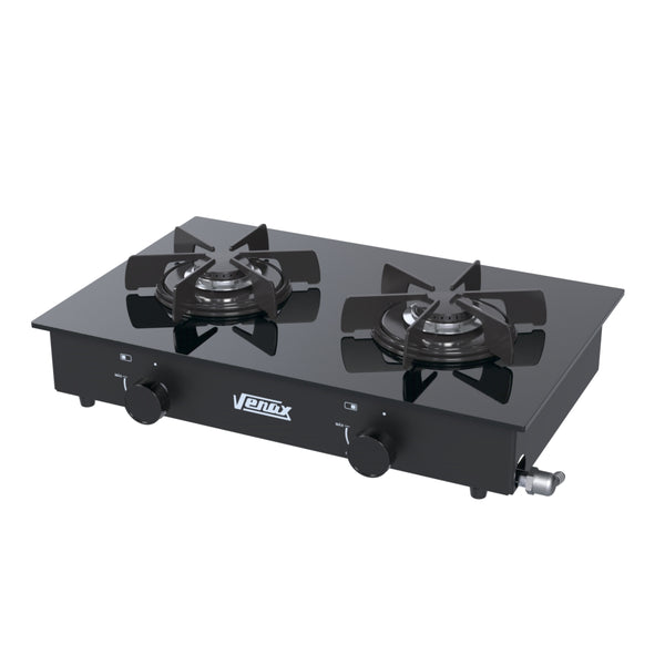 Fogao de Mesa à Gás 2 Bocas Flamalar Vitreo Venax Preto 220V