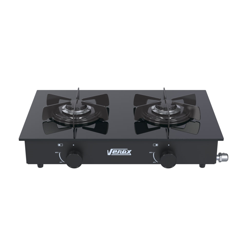 Fogao de Mesa à Gás 2 Bocas Flamalar Vitreo Venax Preto 220V