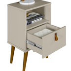 Mesa de Cabeceira Búzios Línea 1 Gaveta Off White