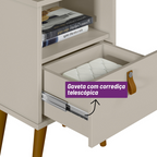 Mesa de Cabeceira Búzios Línea 1 Gaveta Off White