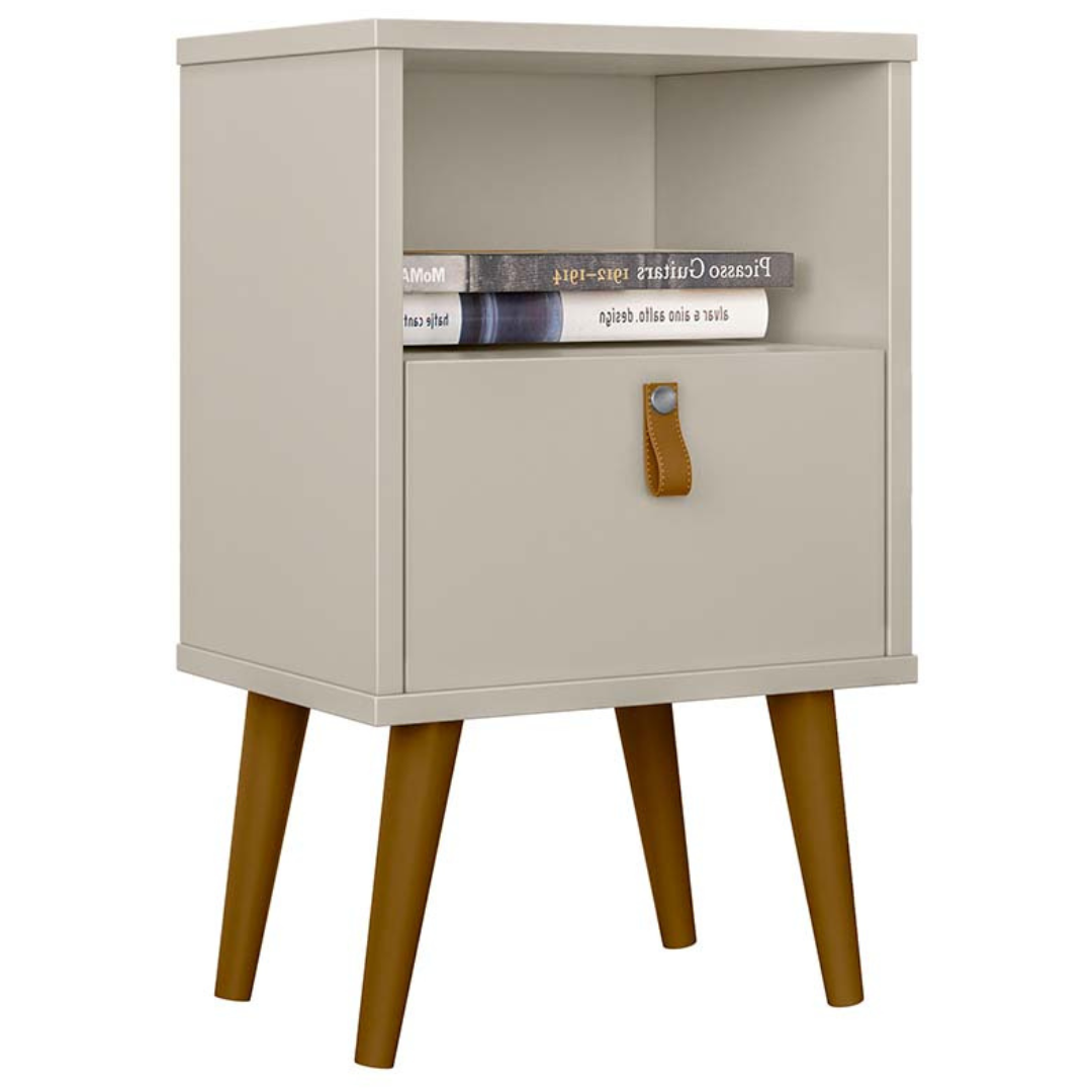 Mesa de Cabeceira Búzios Línea 1 Gaveta Off White