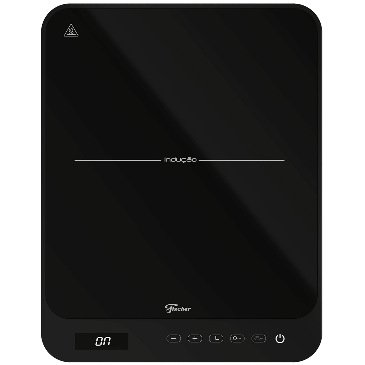 Cooktop Indução Portátil Fischer 1 Boca Mesa Vitrocerâmica Touch Screen Preto Bivolt