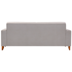 Sofá Living MH4219 240cm Herval 2 Assentos Base Madeira Cinza Claro