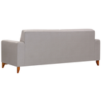 Sofá Living MH4219 240cm Herval 2 Assentos Base Madeira Cinza Claro