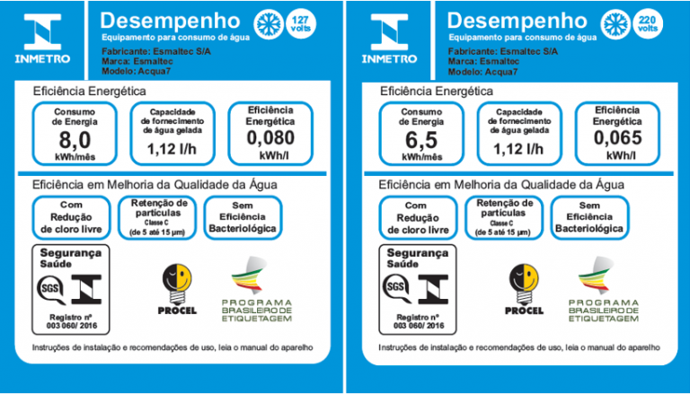 Purificador de Água Esmaltec Puragua Refrigerado por Compressor Acqua7 Branco 220V