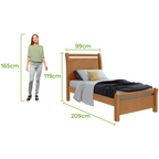 Cama Solteiro Reali Lopas Amêndoa Clean