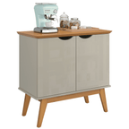Balcão Buffet Prisma Patrimar 81cm 2 Portas Off White e Cinamomo