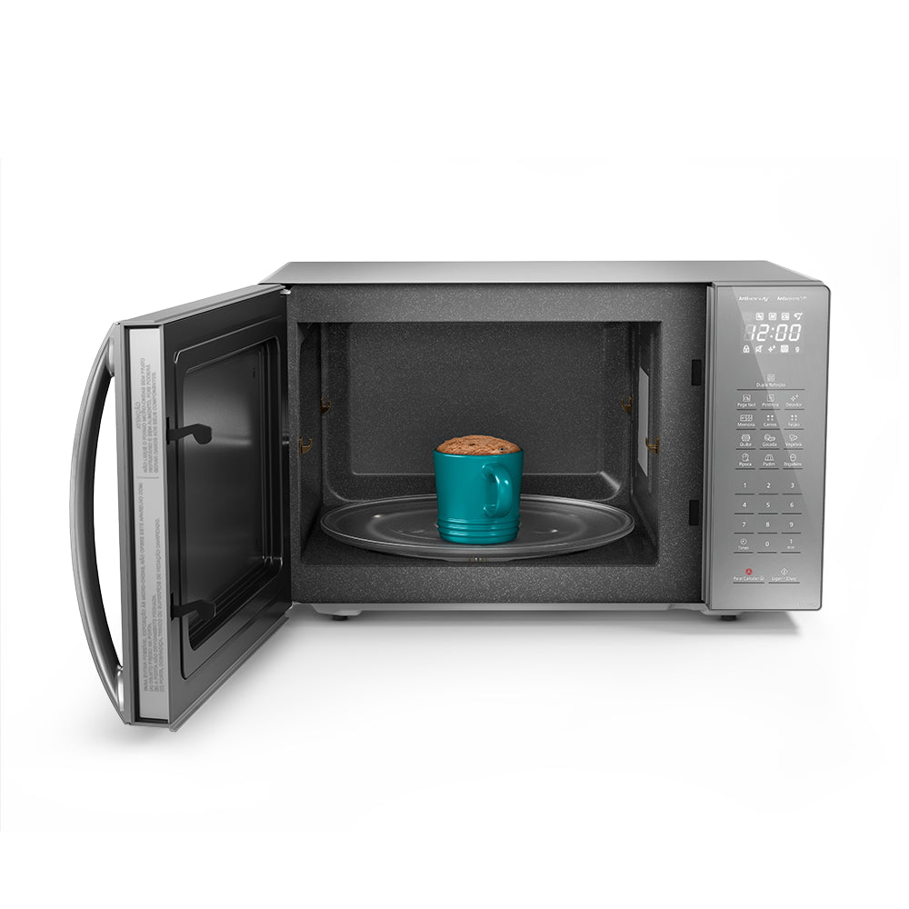Micro-ondas Panasonic 34L Antiaderente Função Pega Fácil Inox 220V