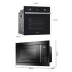 Kit Brastemp de Embutir Forno Elétrico 84L BOF84AE + Micro-ondas 32L BM146A Preto 220V