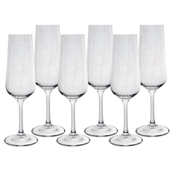 Jogo de 6 Taças para Champanhe Full-Fit em Cristal Ecológico 200ml